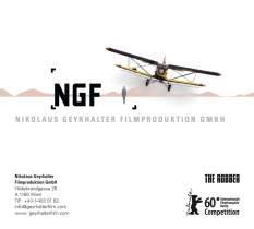 <p><strong>NGF – Nikolaus Geyrhalter Filmproduktion</strong><br />
Showreel für Berlinale 2010<br />
DVD Cover/Back</p>
