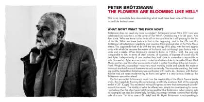 <p><strong>Peter Brötzmann`s Long Story Short</strong><br />
2012, Trost Records<br />
CD-Box & Booklet</p>
